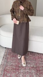 Etnik Ceketli İkili Elbise – Kahve (haftaya çarşamba kargoda ) - Görsel 6