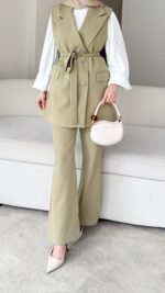 Penta Blazer Yelekli Takım – Yeşil - Görsel 6