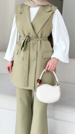 Penta Blazer Yelekli Takım – Yeşil - Görsel 7