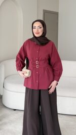 Selva Kemerli Gömlek - Bordo