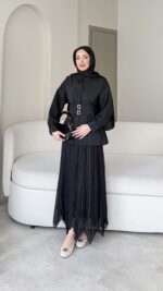 Selva Kemerli Gömlek – Siyah - Görsel 4