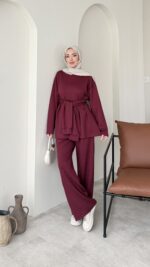 Liza Bağlamalı Oyşo Takım - Bordo