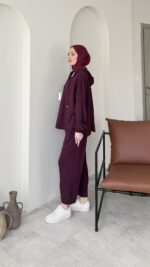 Mona Oyşo Takım – Bordo - Görsel 2