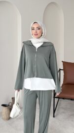 Mirle İnce Oyşo Takım - Yeşil - Görsel 4