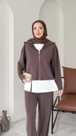 Mirle İnce Oyşo Takım – Kahve - Görsel 3