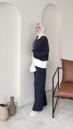 Mirle İnce Oyşo Takım - Antrasit - Görsel 2