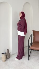 Mirle İnce Oyşo Takım - Bordo - Görsel 2