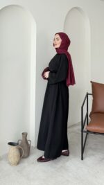 Esil Tensel Elbise - Siyah - Görsel 2