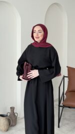 Esil Tensel Elbise - Siyah - Görsel 4