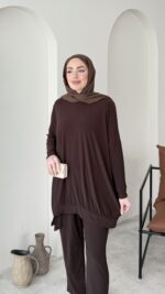 Mina Candy Takım - Kahve - Görsel 4