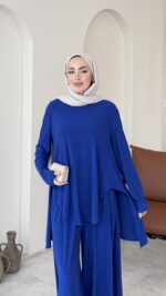 Perna Kesimli Candy Takım - Açık Lacivert - Görsel 3