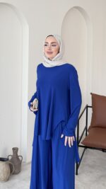 Perna Kesimli Candy Takım - Açık Lacivert - Görsel 4