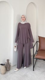 Perna Kesimli Candy Takım – Koyu Vizon