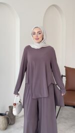 Perna Kesimli Candy Takım – Koyu Vizon - Görsel 3