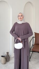 Perna Kesimli Candy Takım – Koyu Vizon - Görsel 4