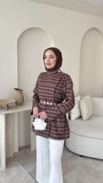 Elite Ekose Desenli Gömlek - Kahverengi - Görsel 3