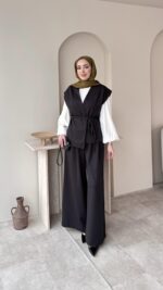 Calm Yelekli Takım - Siyah