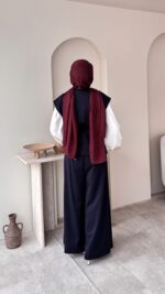 Calm Yelekli Takım - Lacivert - Görsel 2