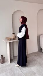 Calm Yelekli Takım - Lacivert - Görsel 4