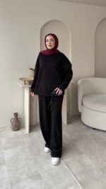 Glow Taşlı Takım - Siyah