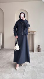 Velvet Jileli Ceket Takım - Lacivert - Görsel 2