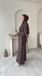 Urban Kuşaklı Jileli Takım - Kahverengi - Görsel 4