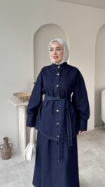 Aura Etekli Kot Takım - Koyu Lacivert - Görsel 2