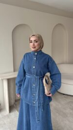 Aura Etekli Kot Takım - Mavi - Görsel 2