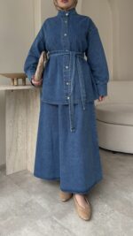 Aura Etekli Kot Takım - Mavi - Görsel 3