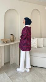 Vintage Ekose Detaylı Gömlek - Pembe - Görsel 4