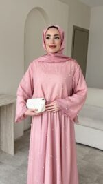 Balm İnci İşlemeli Takım - Pembe - Görsel 2