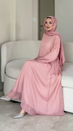 Balm İnci İşlemeli Takım - Pembe - Görsel 5