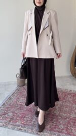 Lisa Blazer Ceket - Taş - Görsel 3