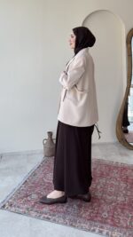 Lisa Blazer Ceket - Taş - Görsel 4