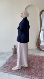 Lisa Blazer Ceket - Lacivert - Görsel 3