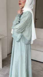 Balm İnci İşlemeli Takım - Mint Yeşil - Görsel 4