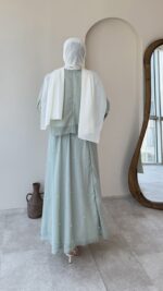 Balm İnci İşlemeli Takım - Mint Yeşil - Görsel 6