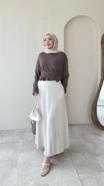 Moss Bağlamalı Bluz - Kahverengi - Görsel 3