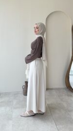 Moss Bağlamalı Bluz - Kahverengi - Görsel 4