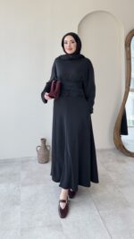 Moss Bağlamalı Bluz - Siyah - Görsel 3