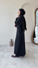 Moss Bağlamalı Bluz - Siyah - Görsel 4