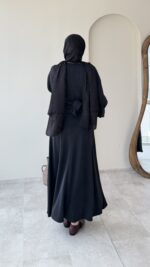 Moss Bağlamalı Bluz - Siyah - Görsel 5