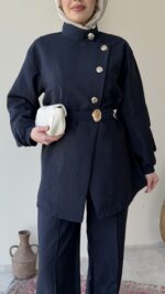 Hare Taşlı Takım - Lacivert - Görsel 5