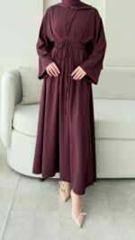Elvis Bağlamalı Elbise - Bordo ( Ön sipariş bayram sonrası çıkacaktır  ) - Görsel 2