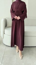 Elvis Bağlamalı Elbise - Bordo ( Ön sipariş bayram sonrası çıkacaktır  ) - Görsel 5