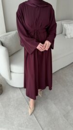 Elvis Bağlamalı Elbise - Bordo ( Ön sipariş bayram sonrası çıkacaktır  ) - Görsel 8