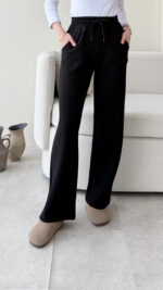 Urya Bol Kesim Pantalon - Siyah - Görsel 2