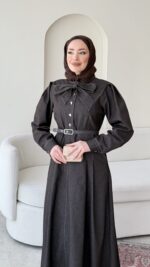 Vione Denim Elbise - Acı Kahve - Görsel 2