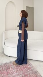 Divi Yelekli Kot Takım - Lacivert - Görsel 4