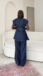 Divi Yelekli Kot Takım - Lacivert - Görsel 5